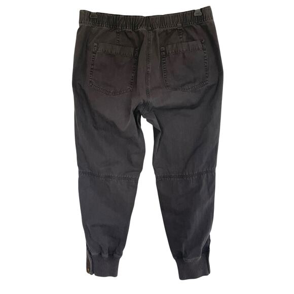 J. Crew Black Twill Joggers Zip Cuff Size 8 Ankle Length Casual Fall Outdoors - Picture 3 of 8